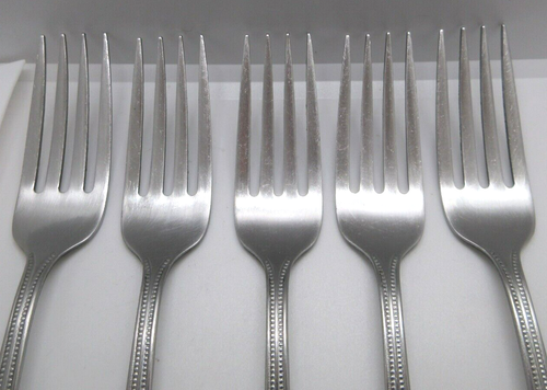Oneidacraft AGO-BEADED ARTISTRY *1 forchetta da pranzo* 7 1/4" inox - Foto 5 di 6