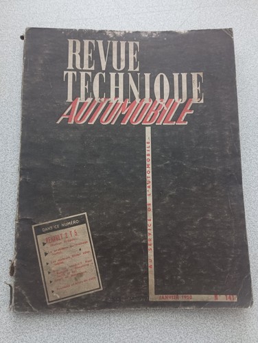 Revue Technique Automobile Renault - Moteurs Frégate 2L Et Étendard - Occasion état D'usage