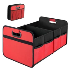 Simple Deluxe Car Trunk Organizer, 2 Compartments Collapsible Trunk Storage, Ant