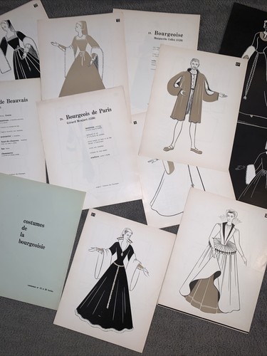 Vntg Renaissance French Patterns Documents Pour Le Costume De Theater 1964 Rare! - Picture 13 of 18