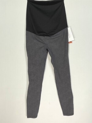 Isabel Maternity Active Leggings Womens X-Small Crossover Panel Dark Grey