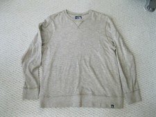 The North Face Heritage Crew Cotton Pullover Sweatshirt Heather Tan Men Large