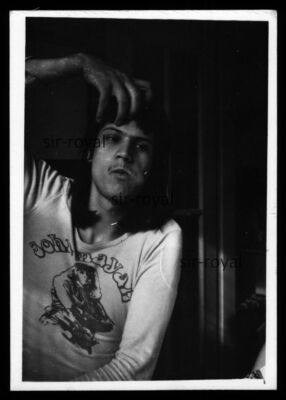 Hippie mit John Mayall Shirt - 1970er - Foto 8x11cm