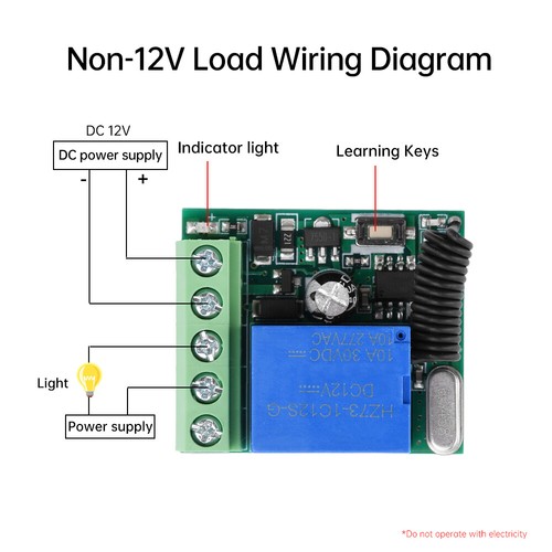 433Mhz Universal Gate Door Remote Control Switch Relay Receiver Module DC12V - Picture 4 of 20