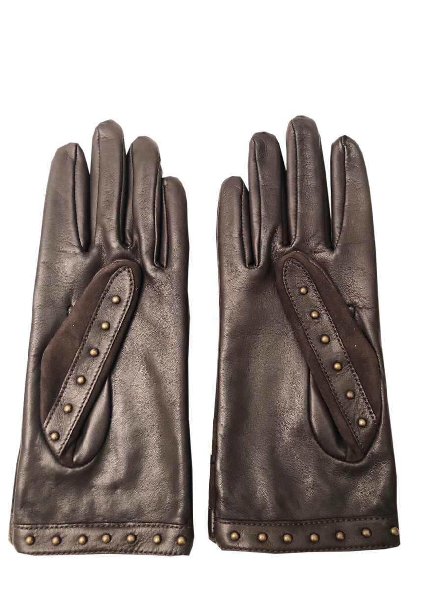 Gants Femme Roeckl En Cuir D'agneau - Taille 6,5 - Couleur Moka - Doublure Polyester - Neuf étiqueté