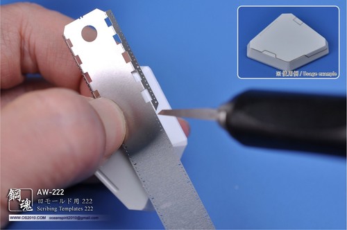 AW-222 Plantillas de Trazado Modelo Accesorio Herramienta Artesanal Línea Gremio Tablero 3 en 1 PC - Imagen 3 de 4