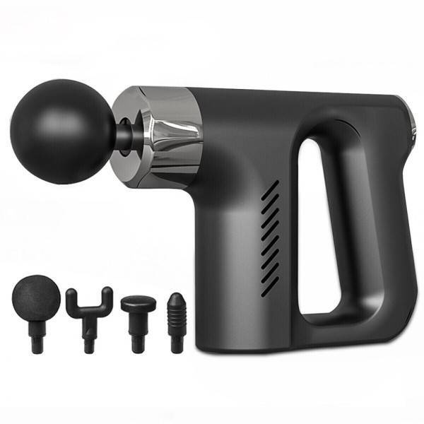Pistola Massaggiante Professionale 4 Testine 5 Velocità Fascial Gun Ricaricabile