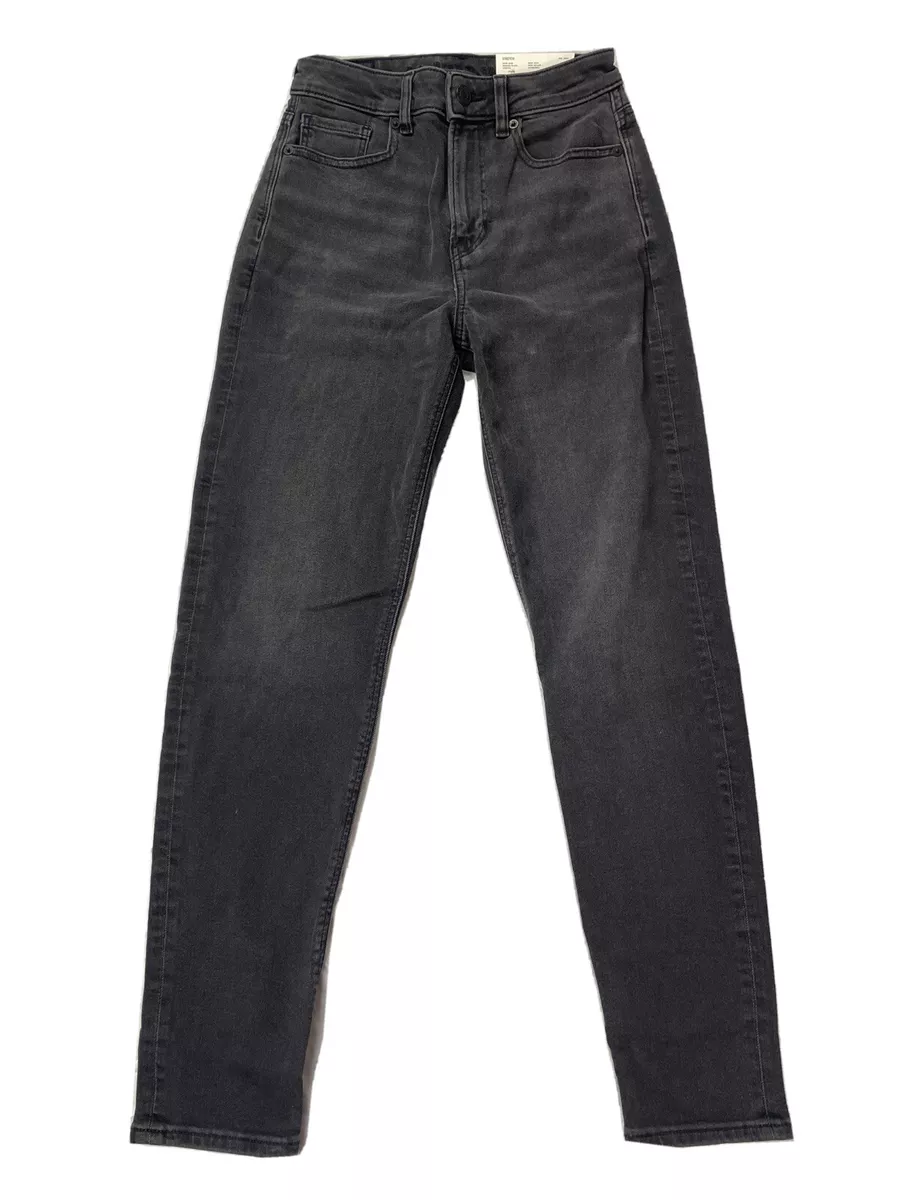 American Eagle Stretch Mom Jean Size 00 Washed Black No. 2924 eBay