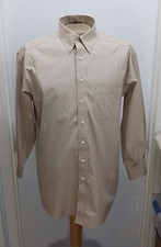 Roundtree  Yorke Gold Label Men's Dress Shirt 16/33 Non-Iron EZ Wash Cotton EUC