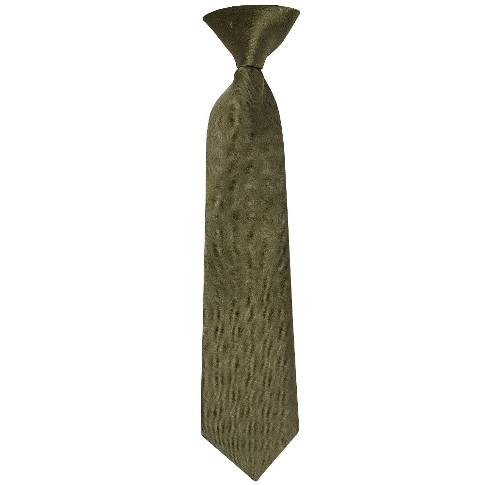 PreTied Plain Leaf Green Boys Tie Age 4-7 Wedding Christening Prom Slim Thin Tie