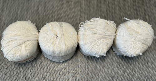 BARGAIN!!! KATIA IBIZA Ribbon Yarn ~ Color#1-White 50g/116yds ~ Lot of 4 - Picture 7 of 7