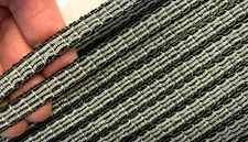 vintage black silver 1940s metallic 3/8" trim ribbon 1yd made in France