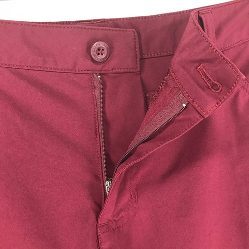 Eddie Bauer High Rise Shorts Women's 16 (38x6) Burgundy Stretch Poly 5 Pocket - Picture 4 of 7