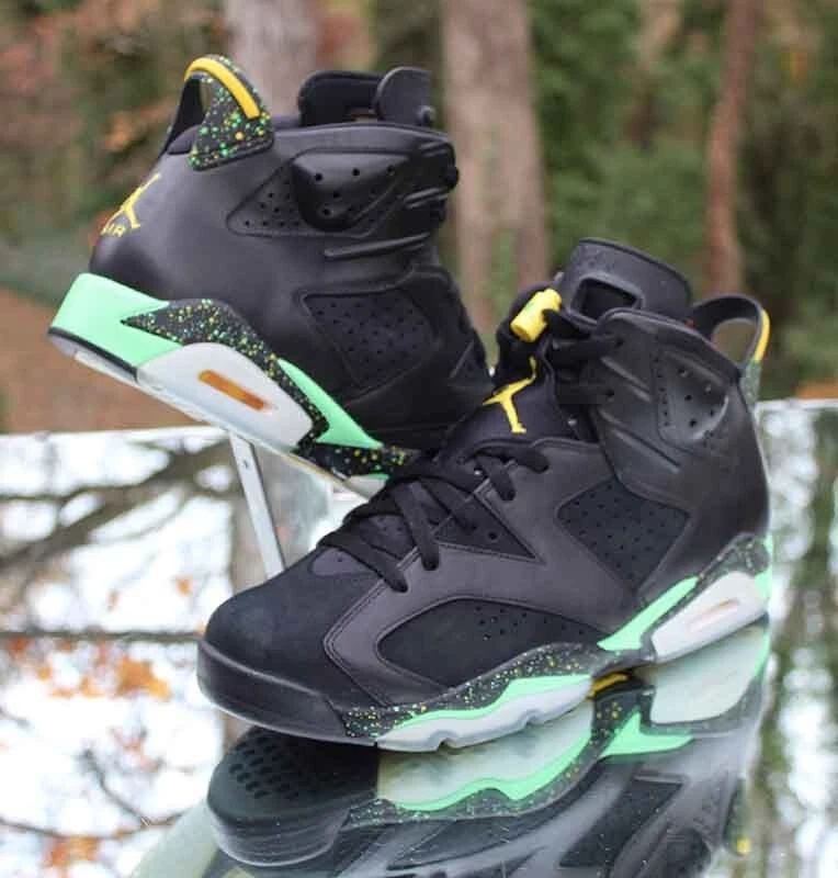 Air Jordan 6 Retro Brasil Pack Mundial Hombre Talla 10.5 Negro Personalizado 688446-020 Foto 2 de 4