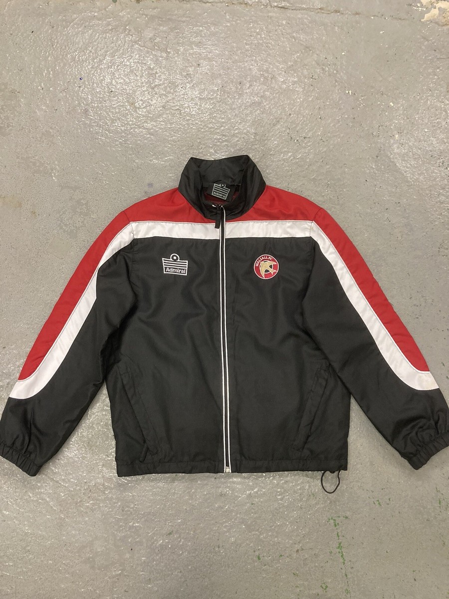 Walsall Admiral Football Tracksuit Top Jacket Black XL Boys