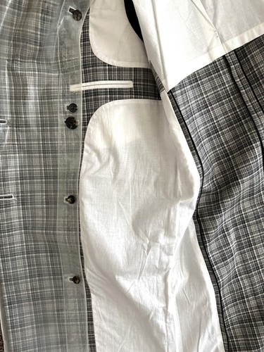 CALVIN KLEIN 205W39NYC Plaid Waterproof Coat w/ Removable PVC Cover - Picture 8 of 12