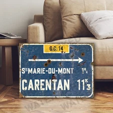 Vintage Style WW2 Band Of Brothers Carentan Normandy Sign