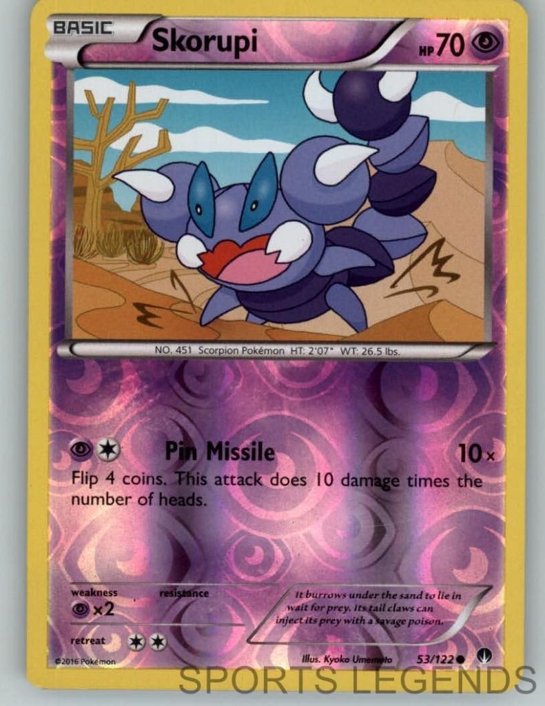 2016 pokemon Breakpoint reverse holo Skorupi 53/122