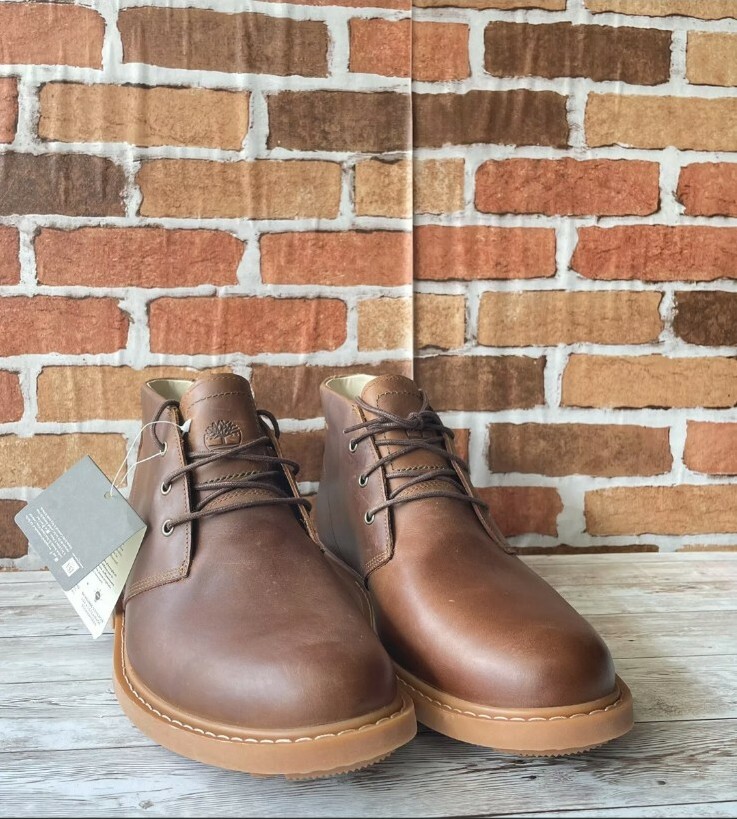 TIMBERLAND MEN'S BELANGER EK+ WATERPROOF CHUKKA BOOTS RUST FULL GRAIN