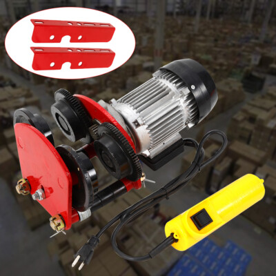 1 Ton Electric Hoist Trolley Overhead Motor Winch Hoist Lift Garage Crane