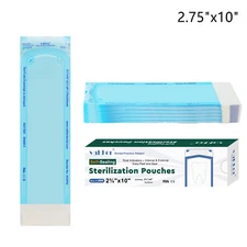 200Bags Sterilization Pouches Dental Medical Self Seal Pouch Bag 2.75" x 10"
