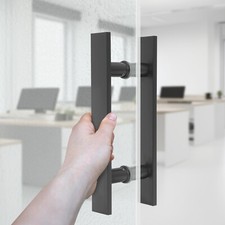 Sliding door handle stainless steel - matte black