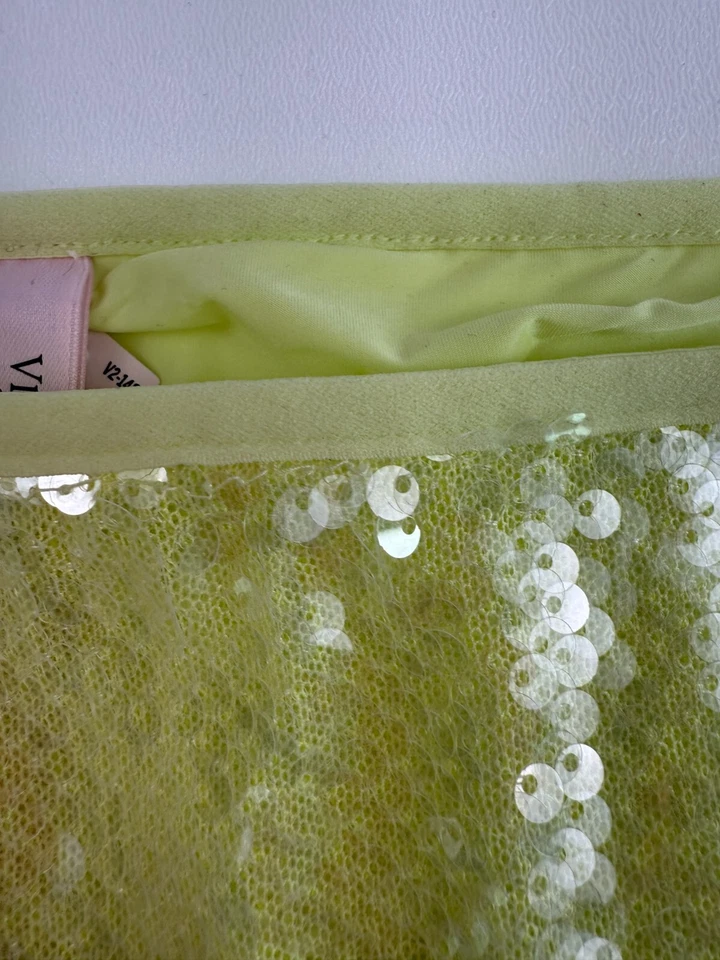 Minifalda Victoria's Secret de lentejuelas con bragas incorporadas amarillo neón XL NUEVA CON ETIQUETAS Foto 3 de 4