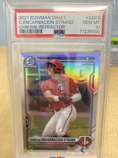 PSA 10 Christian Encarnacion-Strand 2021 1st Bowman Draft Chrome Refractor 🔥
