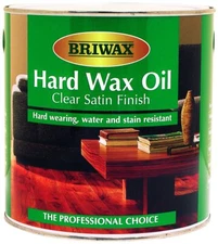 Briwax Oil-Based Hard Wax Oil, Clear Satin Finish (2.5 Liter)