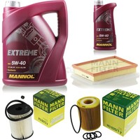 MANN-FILTER Inspektionspaket 6L Mannol Extreme 5W-40 FüR Opel Meriva