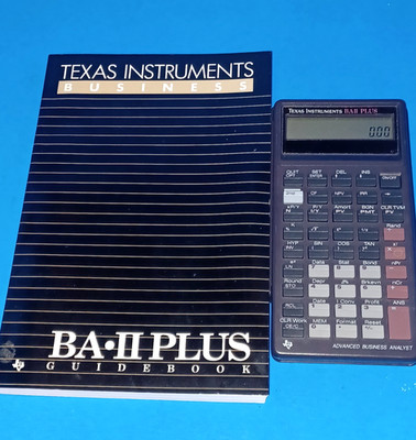 Texas Instruments Business BA 2 Plus Calculator and Book
