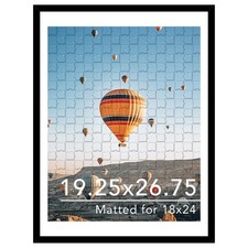 JCJMY 19.25x26.75 Puzzle Frame, Black - Display 18x24 w/Mat or 19.25x26.75