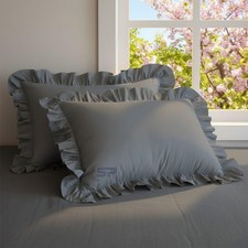100 Egyptian Cotton Standard Pillow Shams Set of 2, with Zipper Closure 20x2...