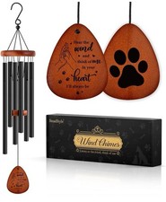 SteadStyle Pet Dog Memorial / Remembrance / Sympathy wooden Wind Chimes Gift NEW