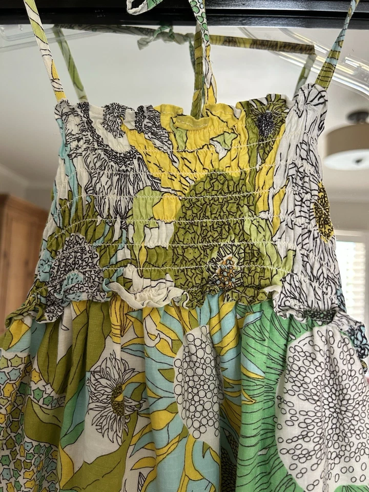 Liberty of London Target Niñas Pequeño Solero Calado Girasol Bolsillos Frontales Foto 4 de 4