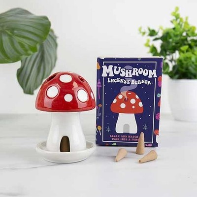 Pilz Räucherhaus Brenner Sandelholz Zapfen Fliegenpilz Geschenk Raumduft