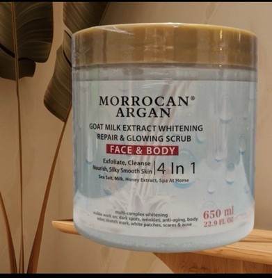 Marokkanischer Argan Ziegenmilchextrakt Whitening Repair & Glowing Scrub 4-in-1 (650g)
