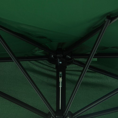 3m Half Parasol Umbrella Metal Frame Crank NO BASE INCLUDED, Green - Picture 9 of 9