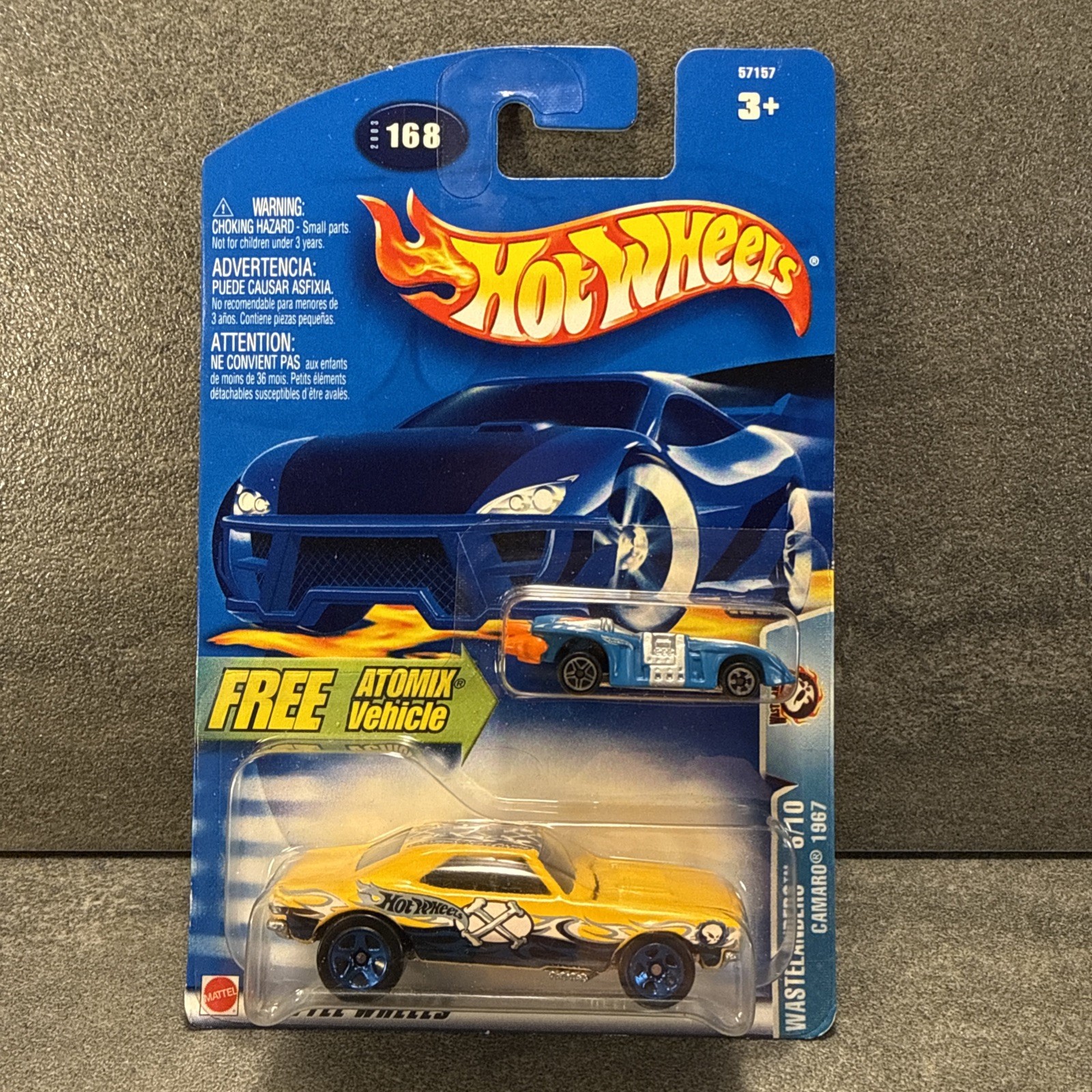 2003 Hot Wheels 1967 Camaro w/ Free Arachnorod Atomix Vehicle