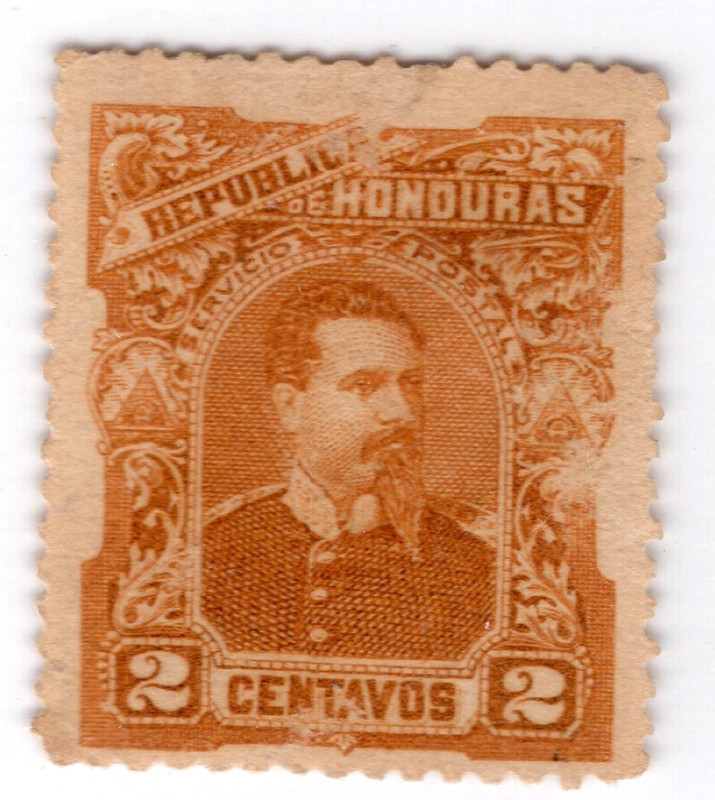 Vintage Republica of Honduras 2 Centavos Stamp