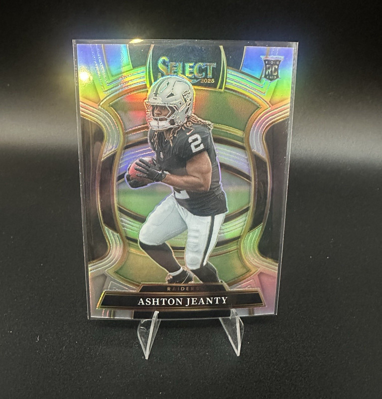 Panini Select 2025 Concourse Ashton Jeanty Las Vegas Raiders #4 Silver Prizm RC