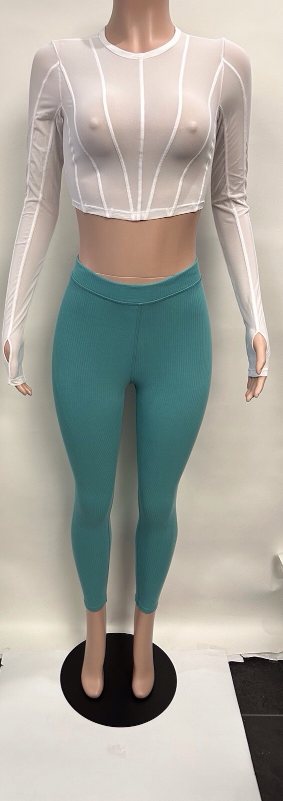 Ribbed High Waist Leggings for Women – Tummy Control & Stretchy Comfort