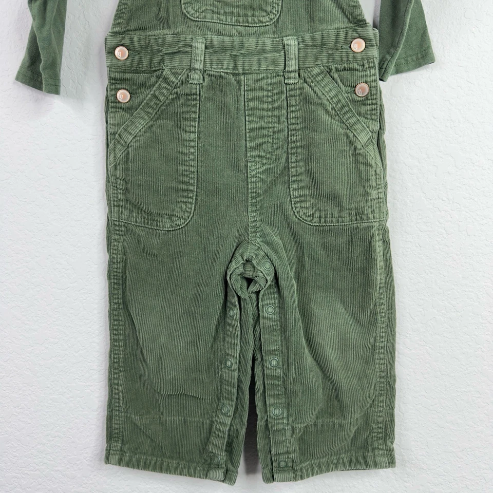 Conjunto Mono Gymboree Niños 12-18M Pana Verde Cachorro Bordado Dos Piezas Foto 4 de 4