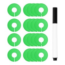 Clothes Dividers 20 Pack Round with Marker Pen, Green