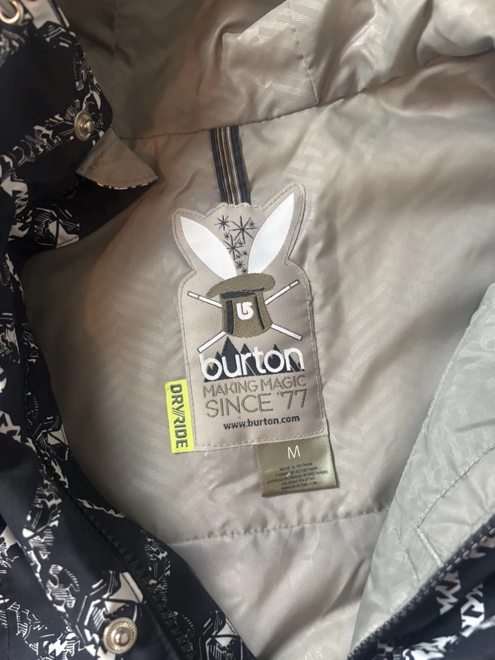 Chaqueta para mujer Burton esquí snowboard motín dryride mediana azul y blanco Foto 2 de 4