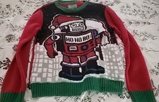 Robot Ugly Christmas Sweater KIDS 5/6 HOHOHO