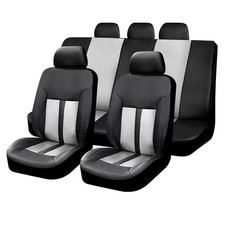 Leather Full Set Car Seat Cover Waterproof Cushion Universal For Sedan Suv Truck Leather Full Set Car Seat Cover Waterproof Cushion Universal For Sedan Suv Truck