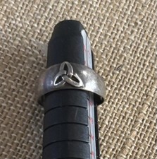 Celtycki węzeł trójcy 925 srebro sterling regulowany pierścionek na palce