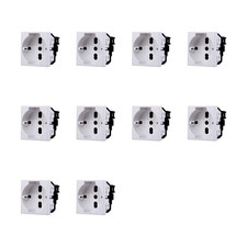 Presa Schuko 2P+T 10/16A 230V Compatibile Bticino Matix Di Colore Bianco - Confe