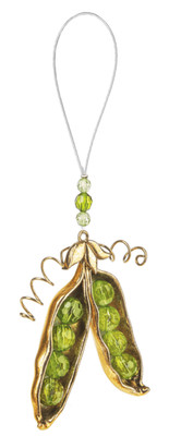 Ganz E4 Crystal Expression Peas in a Pod, Green, Acrylic Ornament ACRY-809